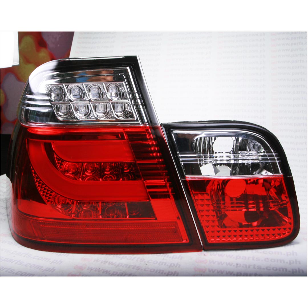 Tail Light BMW E46 4D 9801 Led (red,Chrome) set Twincell